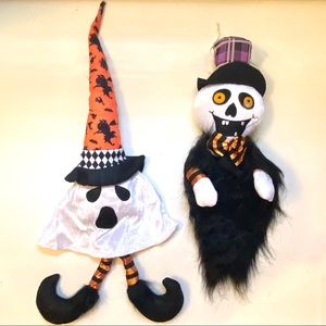 🎃 Halloween Ornaments Spooky Gnome Boo Decor set of 2 👻
